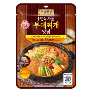 오뚜기 오늘밥상 송탄식 사골 부대찌개 양념, 110g, 1개