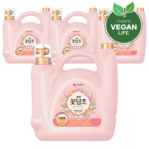 샤프란 꽃담초 허브부케가르니 섬유유연제 연꽃&유칼립투스 본품, 4개, 5.5L