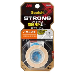 3M 거친표면용 이지필 초강력 스카치 양면테이프, 화이트, 1개