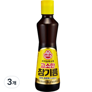 오뚜기 고소한 참기름 병, 320ml, 3개