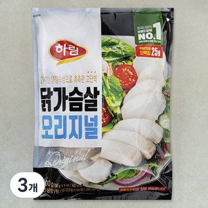 하림 닭가슴살 오리지널 8개입, 800g, 3개