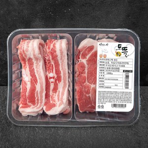 파머스팩 한돈 삼겹살 500g 목심 500g 반반팩 구이용 (냉장), 1kg, 1개