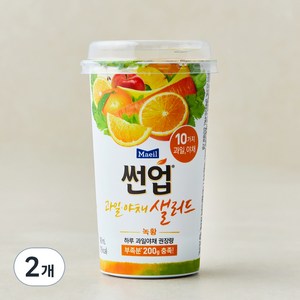 썬업 과일야채 샐러드주스 녹황, 190ml, 3개