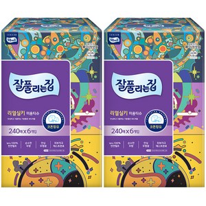 잘풀리는집 리얼실키 천연펄프 미용티슈 2겹, 240매, 12개