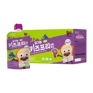 풀무원 유기농 어린이주스 키즈프리 반짝포도, 100ml, 10개