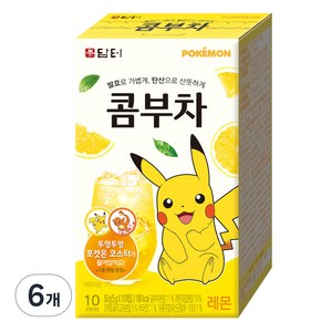 담터 포켓몬 콤부차 레몬, 5g, 10개입, 6개