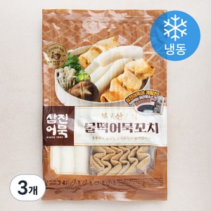 삼진어묵 부산식 물떡 어묵꼬치 (냉동), 428g, 3개