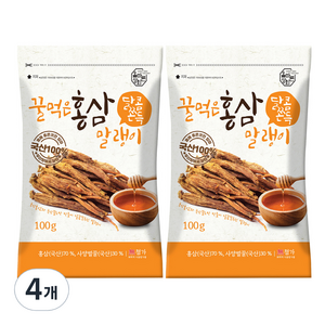 올바른상회 홍삼말랭이, 4개, 100g