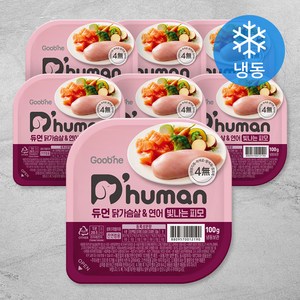 듀먼 전연령용 강아지 빛나는피모 화식사료, 닭+연어, 100g, 7팩