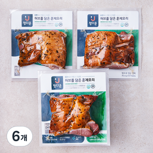 정다운 허브를 담은 훈제오리, 200g, 6개