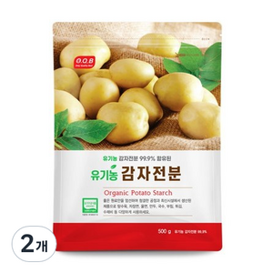 OQB 유기농 감자전분, 500g, 2개