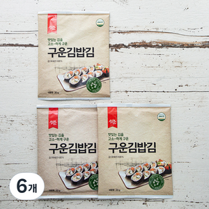 김이가 구운김밥김 15매, 30g, 6개