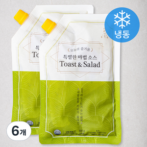 오늘의즐거움 특별한 마법 토스트 앤 샐러드 소스 (냉동), 500g, 6개