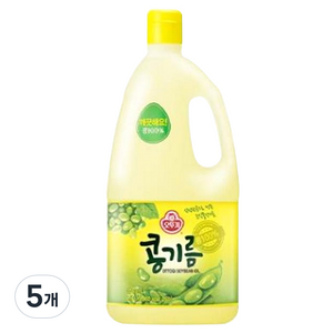 오뚜기 콩기름, 1.8L, 5개