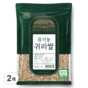 그린하베스트 유기농 귀리쌀, 1kg, 2개