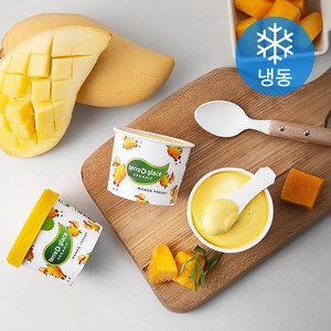 떼르드글라스 유기농 인증 컵 아이스밀크 망고요거트 (냉동), 90ml, 3개