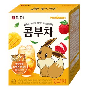 담터 포켓몬 콤부차 망고리치, 5g, 40개입, 1개