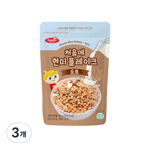 베베스트 처음에 현미 플레이크, 오트, 50g, 3개