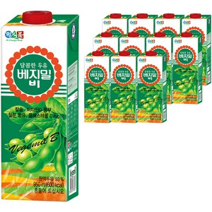 베지밀 달콤한 두유 비, 950ml, 12개