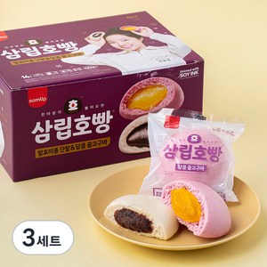 삼립 호빵 발효미종 단팥 92g x 7p + 달콤 꿀 고구마 92g x 7p 세트, 3세트