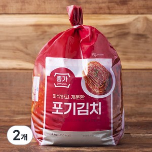 대상 종가 아삭하고 개운한 포기김치, 3kg, 2개