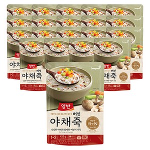 양반 버섯 야채죽, 420g, 20개