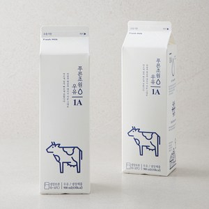 푸른초원 우유 1A, 900ml, 2개