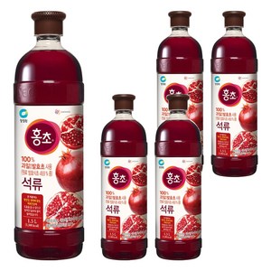 홍초 석류 음용식초, 1.5L, 5개