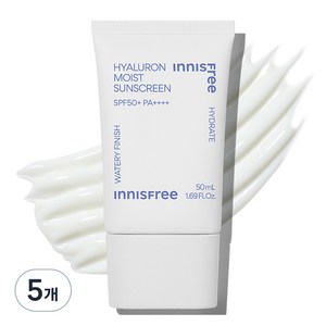 이니스프리 히알루론 수분 선크림 SPF50+ PA++++, 50ml, 5개