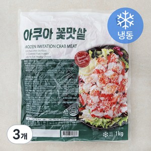 펀쿡 아쿠아 꽃맛살 (냉동), 1kg, 3개