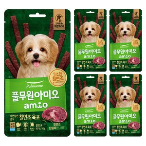 아미오 자연담은 간식 칠면조 육포, 5개, 50g