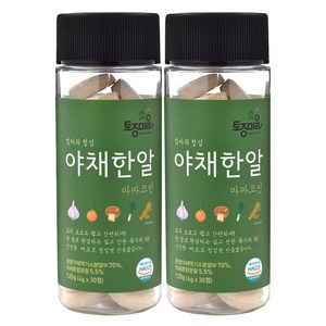 토종마을 HACCP인증 마마코인 야채한알 30코인 4g x 30정 X 2개, 120g