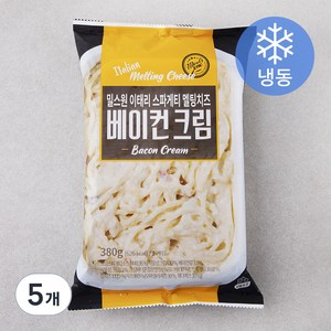 밀스원 이태리 스파게티 멜팅치즈 베이컨크림 (냉동), 380g, 5개