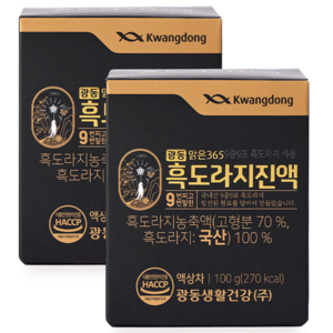 광동맑은365 흑도라지진액, 100g, 1개입, 2개