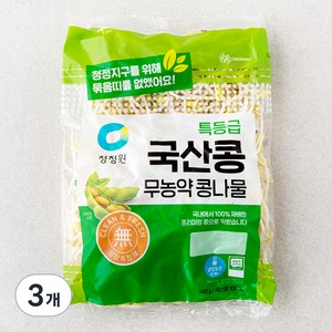 청정원 특등급 국산콩 무농약 콩나물, 340g, 3개