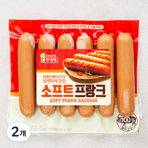 롯데햄 소프트 프랑크 소시지, 450g, 2개