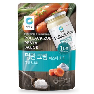 청정원 싱글 파우치 명란 크림 파스타 소스, 150g, 1개