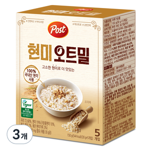 포스트 현미 오트밀, 150g, 3개