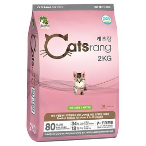 캐츠랑 키튼 고양이 건식사료, 닭+참치, 2kg, 1개