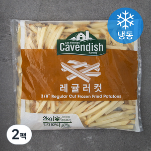 카벤디쉬 레귤러컷 감자튀김 (냉동), 2kg, 2팩