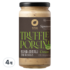 청정원 트러플 앤 포르치니 크림 파스타소스, 350g, 4개