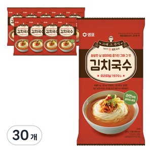 샘표국시 김치국수, 101g, 30개