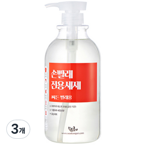 쑥소쿰 손빨래 전용세제 찌든빨래용 본품, 1L, 3개