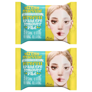아리얼 스트레스 릴리빙 퓨어풀 립앤아이 리무버 패드 30p, 55g, 2개