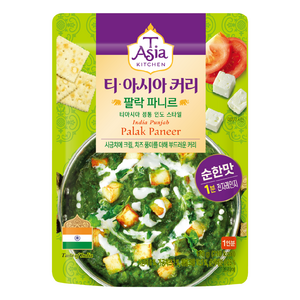 티아시아키친 팔락 파니르 커리, 170g, 1개