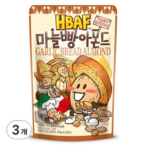 바프 마늘빵 아몬드, 190g, 3개