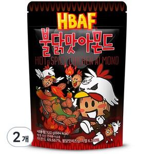 바프 불닭맛 아몬드, 120g, 2개