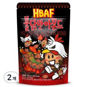 HBAF 불닭맛 아몬드, 190g, 2개