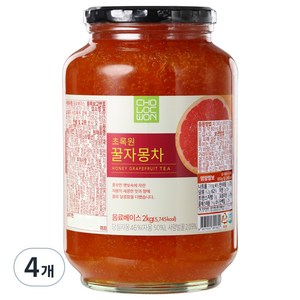 초록원 꿀자몽차, 2kg, 4개