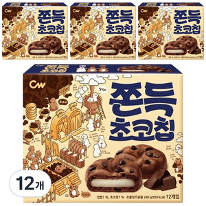 청우식품 쫀득초코칩, 240g, 12개